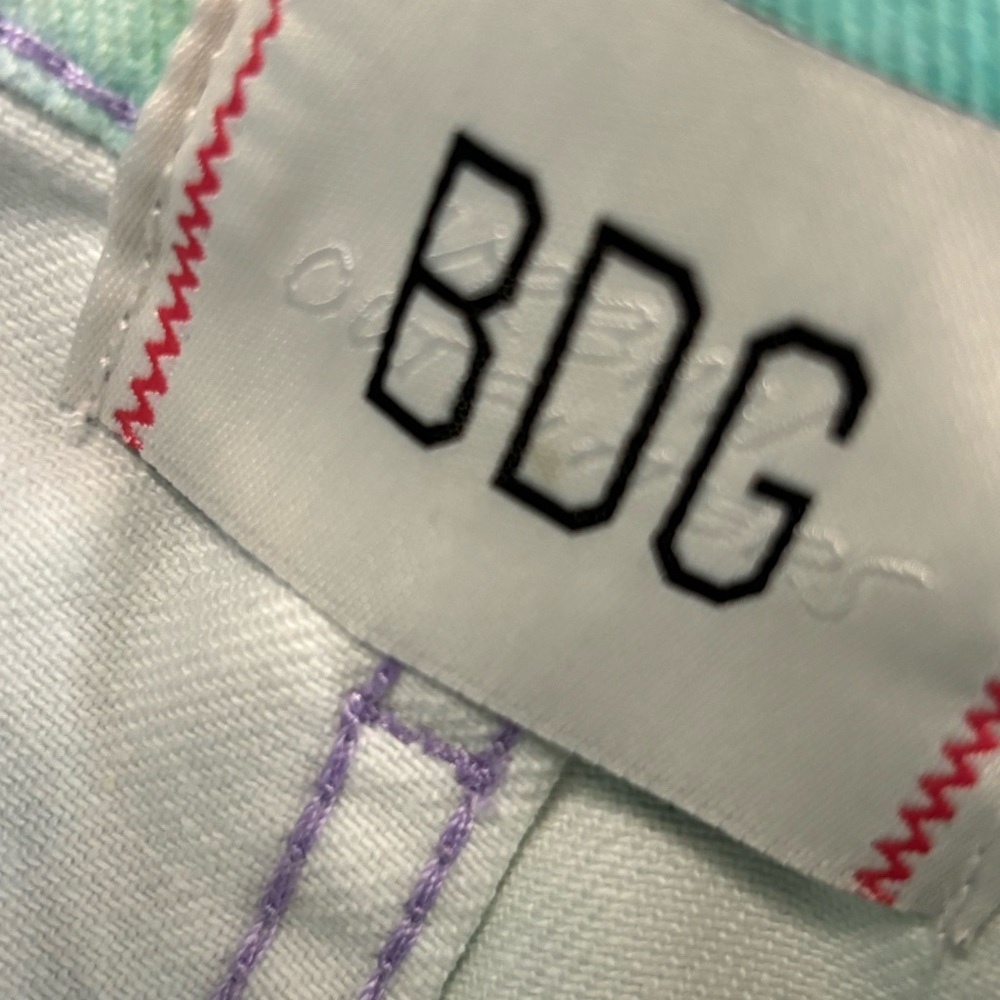 BDG by Urban Outfitters Cowboy Jeans Watercolor Floral Tie-Dye High Rise 31 - Picture 9 of 16